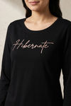 Zivame Buttersoft Knit Poly Pyjama Set - Black Beauty — thumbnail 5